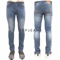 TPPJEANS Skinny ND Denim กางเกงยีนส์ชายสีบลูฟอกซีดทรงสกินนี่  สีฟอกสวย กระดุมงานปักเนียนไซส์ 28-36 รับชำระปลายทาง