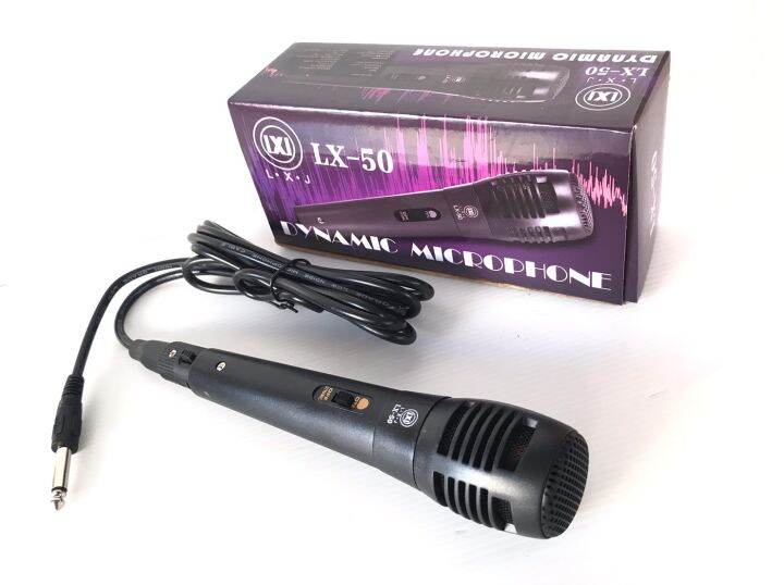 lxj-ไมค์พร้อมสาย-ไมโครโฟน-ร้องเพลง-พูด-คาราโอเกะ-professional-dynamic-microphone-lxj-lx-50