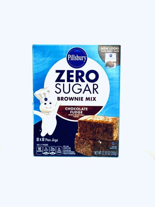 Pillsbury ZERO SUGAR BROWNIE MIX ( CHOCOLATE FUDGE ) 12.35 Oz ( 350 g