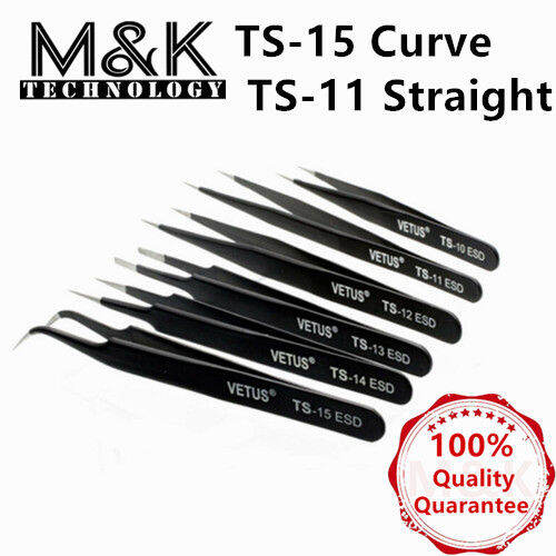 SUNSHINE 1 PCS Eyelash Extension Tweezers, ESD antistatic stainless