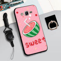 เคส TPU นิ่มสำหรับ Samsung Galaxy J5 2015/J5008กล่องคลุมทั้งหมดพิมพ์ลายเคสโทรศัพท์ฝามีที่ถือวงแหวนและเชือก