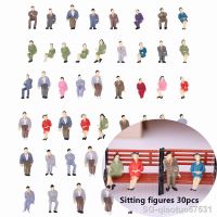 Miniature Figures Sitting Seated People Model Scale 1:50 For Diy Train Human Passengers Scene Layout Diorama Kits 30Pcs