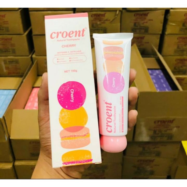 ยาสีฟันมาการองmakaron-croent-pink-ยาสีฟันฟอกฟันขาว-110-g