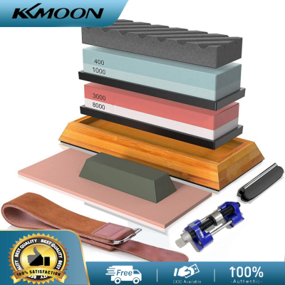 【FBL】KKmoon 400 #/1000 #3000 #/8000 # Premium Whetstone ตัดหินลับมีดชุด Sharpener ไม่ลื่น Base C-Utter Sharpener