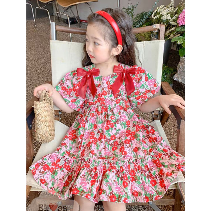 FLORAL OLIVIA LINEN DRESS  Váy hoa linen cho bé  EMMA Atelier Vietnam