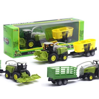 All Farm Tractor Set Great Play Collection Toy Diecast Metal Vehicle Car Model with Plastic Part Crop Cutter Sprayer Power Plant