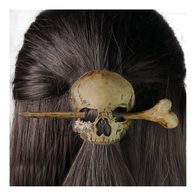 MUS Death Moth/Skull Hair Pin Stick Slide With Faux Bone For Women Halloween Party Cosplay Props