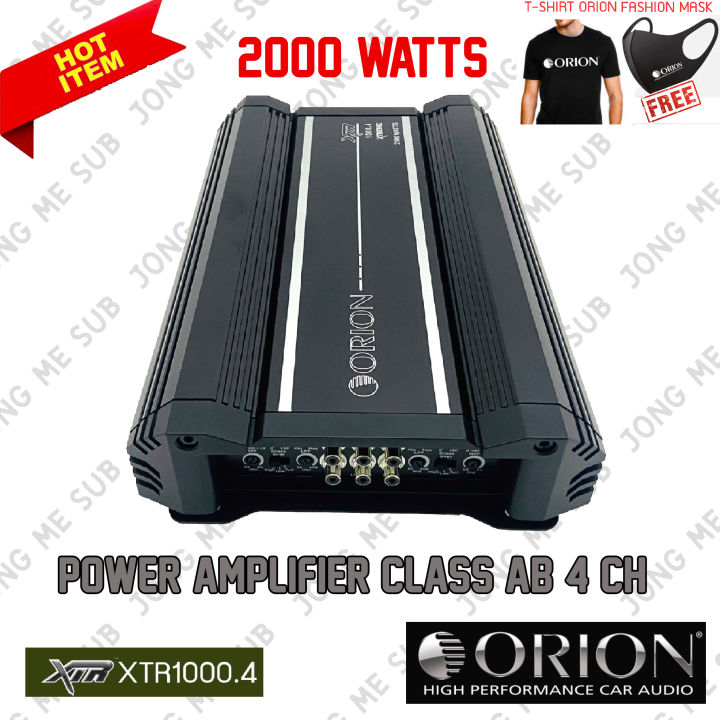 เพาเวอร์แอมป์ติดรถยนต-orion-รุ่นxtr1000-4-แอมป์รถยนต์อเมริกัน-แอมป์คลาสab-เสียงดี-แบบ4ชาแนล-ใช้ขับลำโพงเสียงกลางแหลม-เสียงดี-ราคาถูก