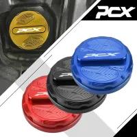 PCX ฝาครอบถังเชื้อเพลิงรถมอเตอร์ไซค์อุปกรณ์อะลูมิเนียม CNC ฝาครอบกล่องเบนซินสำหรับฮอนดาพีซีเอ็กซ์125 150 160 200 EV HP MPG PCX160-CBS 18-21