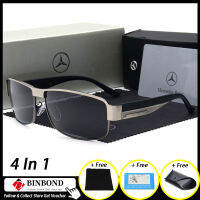 [100% Original][4 In 1]BINBOND Benzขายดีผู้ชายแว่นตากันแดดPolarized Luxuryยี่ห้อแว่นกันแดดแฟชั่นAnti-UVชายแว่นตาสำหรับขับรถAnti-UV