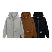 Carhartt Áo Khoác Len Có Khóa Kéo Áo Hoodie Phi Hành Đoàn Áo Khoác Ngoài