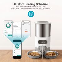 3/4.5/6L Tuya APP Smart Pet Feeder Cat Automatic Feeder WIFI Voice Timing Quantitative Food Dispenser For Dog Feeding Supplies
