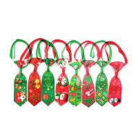 【CW】1Pc Christmas เนคไทปรับการ์ตูนน่ารักพิมพ์สุนัขแมวสัตว์เลี้ยง Tie ของเล่นลูกสุนัขสัตว์เลี้ยง Xmas หูกระต่ายเนคไทเสื้อผ้า สินค้าสปอต สินค้าสปอต A ของขวัญ กำนัล gift gift gift