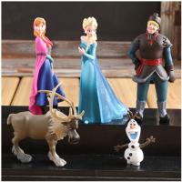 ของสะสมฟิกเกอร์โมเดลตุ๊กตาแอคชั่น Sven Olaf PVC Anna Elsa Kristoff 5ชิ้น Kids Toys ของขวัญวันเกิด