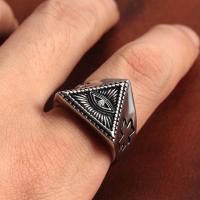Retro Stainless Steel All-Seeing Eye Ring Men Punk Hip Hop God 39;s Eye Street Mens Ring Fashion Jewelry Gifts