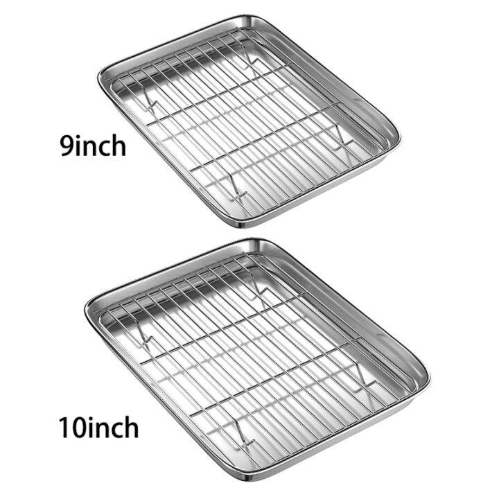 Toaster Oven Tray and Rack Set, with Cooling Rack,Dishwasher Safe
