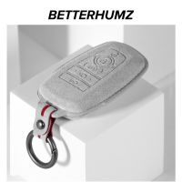 Betterhumz Car Key Case Cover For Ford Mustang Fusion Explorer F-150 F-250 F-350 Alcantara Remote Key Cover Shell Accessories