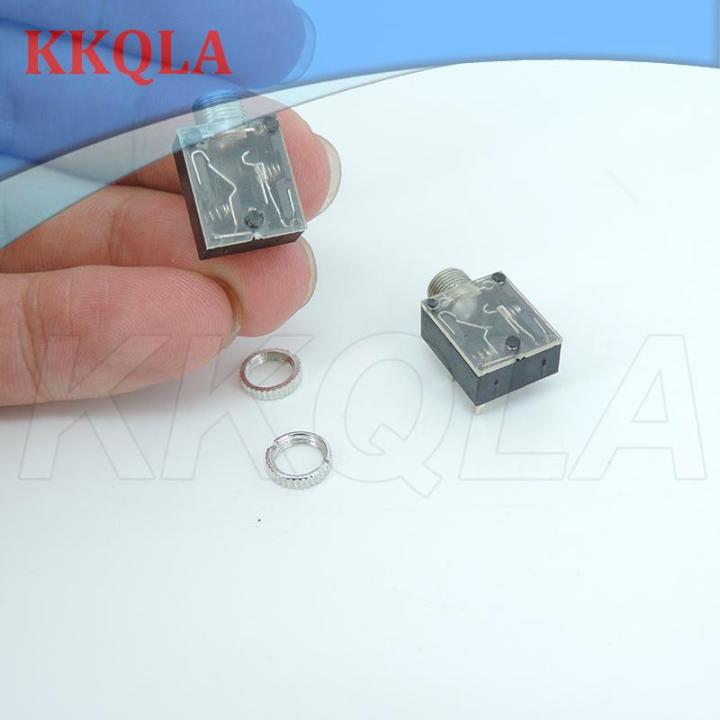 qkkqla-pj-series-headphone-pcb-mount-female-jack-socket-6-35mm-6-5-1-4-3-5mm-audio-video-connector-pj-612a-pj-324-earphone-adapter