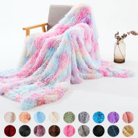 XC USHIO Super Soft Long Faux Fur Coral Fleece Blanket Warm Elegant Cozy With Fluffy Sherpa Throw Blanket Bed Sofa Blankets Gift