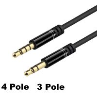 3Pole 4 Pole สาย Aux ตัวผู้ถึง3.5Mm แจ็คตัวผู้สายสัญญาณหูฟังสเตอริโอ3.5 Aux สายเคเบิลสำหรับออดิโอหูฟังโทรศัพท์ L1