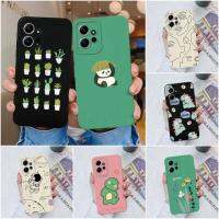 ฝาครอบเคสมือถือ Xiaomi Redmi โน๊ต12 Note12 4G 5G,ลายไดโนเสาร์แพนด้าน่ารักกันกระแทกเคลือบด้านป้องกันแบบนิ่มที่เป็นซิลิโคนเหลวสี่เหลี่ยมสำหรับ RedmiNote 12 Capa Funda Coque Bumper