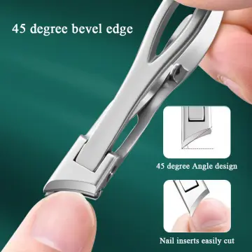 6 Pack) Nail Clippers Set Stainless Steel Fingernail Clippers, Sharpest Nail  Cutter Heavy Duty Curved Edge For Adults Men Women With Swing Out Nail C