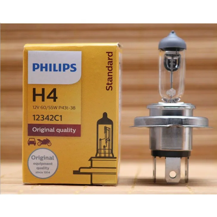 Philips Vision H4 12V 60/55W P43t 12342C1 +30% More Bright