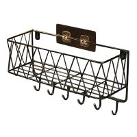 Bathroom Shelf Wrought Iron Shampoo Storage Rack No-Drill Storage Rack Wall Hanging Storage Basket Shower Shelf