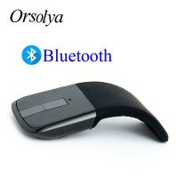 Bluetooth Wireless Mouse Arc Touch Portable Ergonomic Computer Mouse Folding Optical Mini Mice For Notebook PC Laptop Tablet