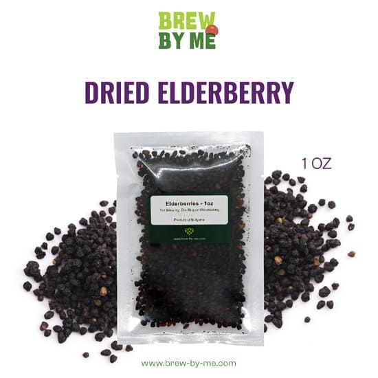 ผลไม้แห้ง Elderberry สำหรับแต่งกลิ่น เพิ่มรสชาติ ทำไวน์ ทำเบียร์ ชา 1oz Dried Elderberries