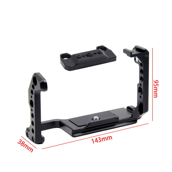 กรงโลหะกล้อง-fx3สำหรับ-fx3-fx30-dslr-kamera-video-perlindungan-kes-dengan-14-38-lubang-kasut-sejuk-รางนาโต-mount-qr-plate