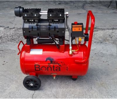 ปั๊มลม ออยล์​ฟรี ​(รุ่นใหม่สีแดง) 30​ ลิตร​ BONTA แรงดันภายในถังลม 8 บาร์ กำลังมอเตอร์ 800 วัตต์