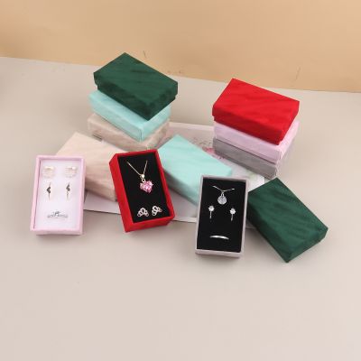 ✺▪ 12pcs Velvet Jewelry Set Gift Box Ring Necklace Bracelets Earring Gift Packaging Boxes With Sponge Inside Rectangle