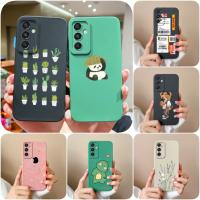 เคสฝาหลังสำหรับ Samsung Galaxy M34 5G เคสลายไดโนเสาร์นักบินอวกาศน่ารักซิลิโคนเนื้อนิ่มกันกันชนหล่นสำหรับ Samsung M 34กระเป๋าโทรศัพท์ SM-M346B 2023