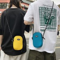 Canvas Mobile Phone Bag for Women Men Cell Phone Bag Female Small Crossbody Shoulder Handbag Street Hip Hop Mini Wallets Purse