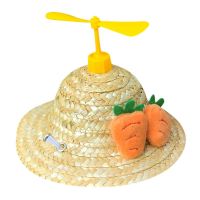 【cw】Dog Sombrero Hat Mini Straw Sombrero Propeller Cap Cute Mexican Beach Party Hats For Small Dog Puppy Cat Accessories Photo Prop