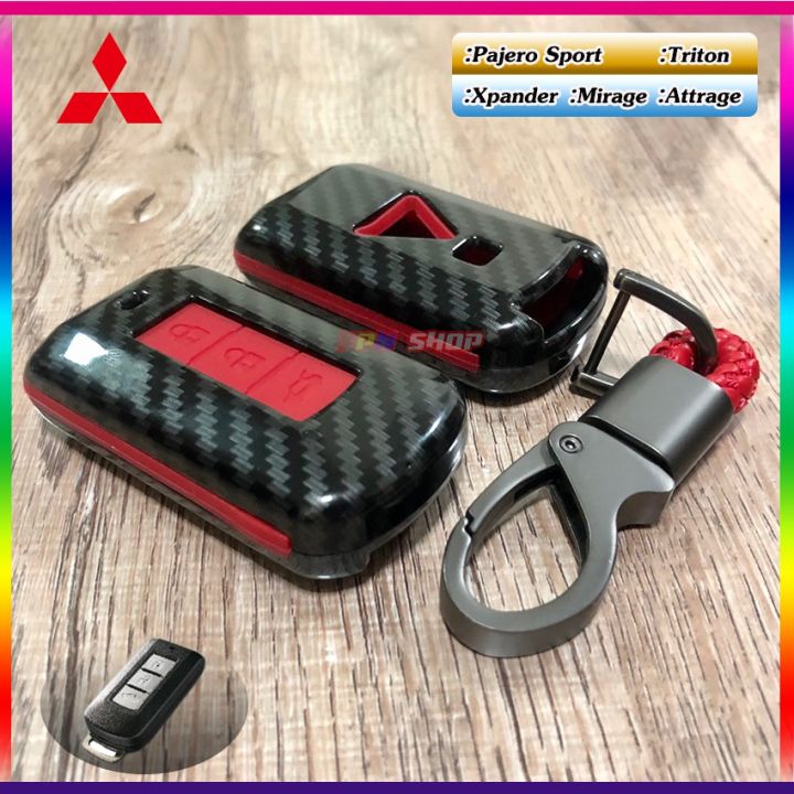 pro-โปรแน่น-เคสรีโมทย์กุญแจรถยนต์เคฟล่า-mitsubishi-pajero-sport-triton-xpander-attrage-mirage-รีโมท-ไม้-กระดก-จู-น-รีโมท-รั้ว-รีโมท-รีโมท-บ้าน-จู-น-รีโมท