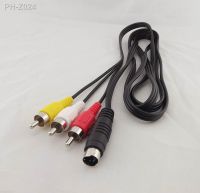 1pc 5ft 4 Pin S-Video Male To 3 RCA Male AV Audio Video Adapter Cable DVD PC TV