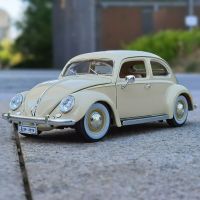 โมเดล1:18แบบดั้งเดิม Diecast Beetle 1955ย้อนยุครถคลาสสิกหุ่นอัลลอยแบบจำลองสูงโมเดลรถยนต์หล่อขึ้นรูปของขวัญของเล่นเด็กชายคอลเลกชัน