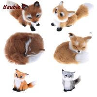 ۩☍ 12 Styles Mini Squatting Fox Model Cute Simulation Fox Toy Home Decoration Wedding Birthday Gift Stuffed Plush Toys