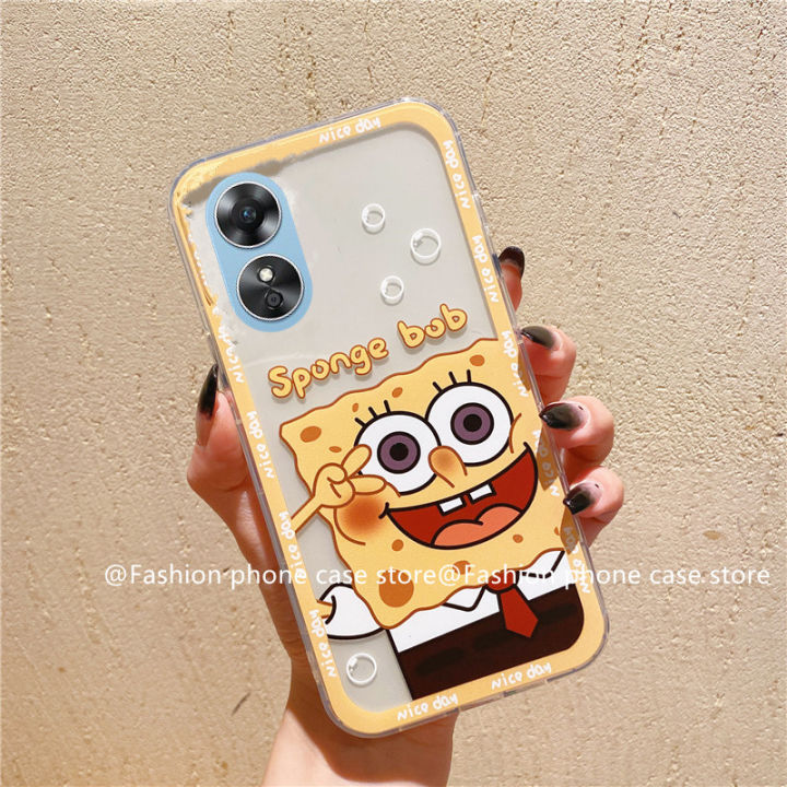 phone-case-เคส-oppo-a38-4g-spongebob-เคสโทรศัพท์รูปการ์ตูนใสราคาไม่แพงซิลิโคนนิ่ม-oppoa38-4g-2023