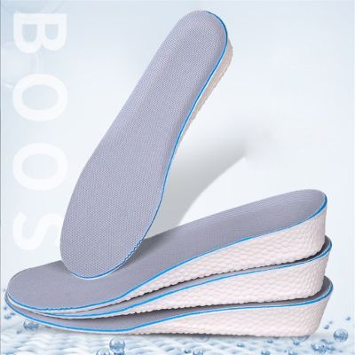 Height Increase Insole Breathable Sport Sole Pads 1.5/2.5/3.5cm Heel Insert Taller Support Absorbant Foot Pad For Men And Women Shoes Accessories