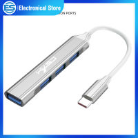 USB ฮับ4ฮับ USB พอร์ต USB บางมินิอะแดปเตอร์ข้อมูลดองเกิลมีพอร์ตพร้อมสายเคเบิลสำหรับแฟลชไดร์ฟเครื่องพิมพ์แล็ปท็อป PC