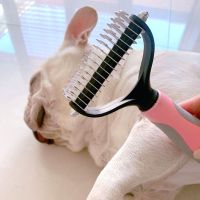 Dog Grooming Brush Dematting Dog Flea Comb Cat Brush Rake Puppy Grooming Tools Undercoat Shedding Flying Hair Remover Tools