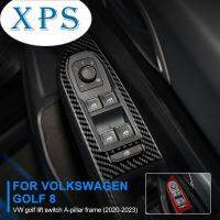 ฝาครอบสวิตช์ยกรถคาร์บอนไฟเบอร์ Xps สำหรับ Volkswagen Golf 8 2020-2023สวิตช์ยกกระจกรถยนต์สติกเกอร์โครงเสาอุปกรณ์ประดับตกแต่งเครื่องเสียงรถยนต์