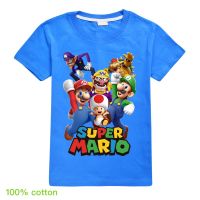 Super Mario เสื้อยืดชายเสื้อแขนสั้นสำหรับเด็กหญิงเสื้อผ้าฝ้ายเสื้อผ้าเด็กเสื้อเด็กเสื้อผ้าสั้นเสื้อยืดเด็กเสื้อผ้าเด็กหญิงฤดูร้อน Casual Tees