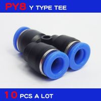 Py8คุณภาพสูง10Pcs Py8 Air Pneumatic 8Mm 8Mm Y Shaped Push In Connectors Quick Fittings