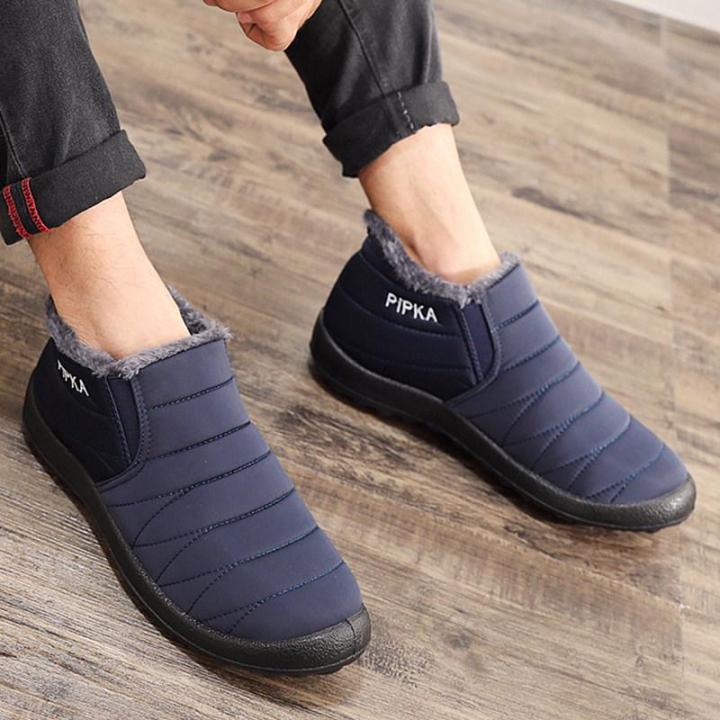 Men's Fashion High Quality Casual Velvet Snow Boots Cloth Shoes | Lazada