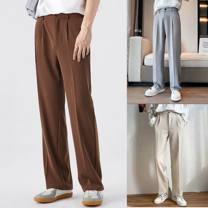 HUILISHI 5COLOUR Straight leg loose summer Korean men's widelegged