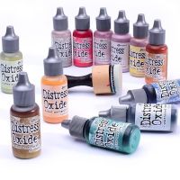 1pcs Tim Holtz Distress Oxide Reinker RANGER Print Desk Oxide Refill 14ml Acrylic paint